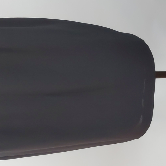 David Jones Women's Skirt Size 14 Black Pencil Lined Zip-up Back Slit Button - Picture 4 of 13